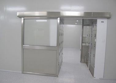 تونل حمام هوای دربهای کشویی خودکار 304 فولاد ضد زنگ تک لنگه برای مواد در اتاق تمیز