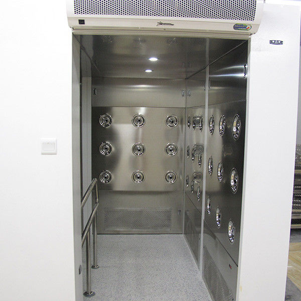 تونل دوش هوا با 90 درجه چرخش ، تجهیزات اتاق تمیز با مواد فلزی رنگ شده 0