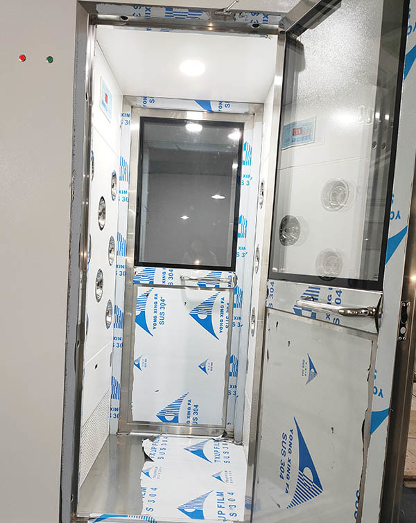 دوش هوایی اتاق تمیز صنعتی با سیستم پاکسازی خودکار 0