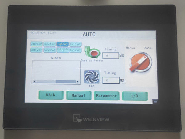 واحد دوش هوای ROHS Cleanroom با کنترل گردآورنده گرد و غبار توسط PLC و صفحه لمسی متصل می شوید 1