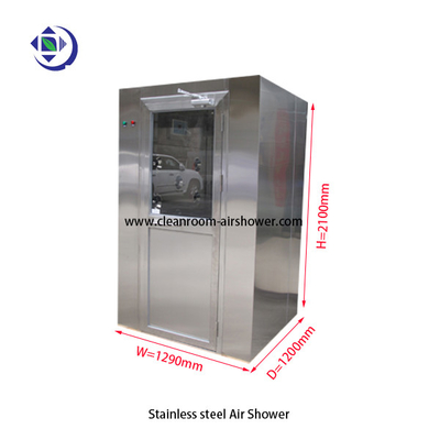 خرید One Person SS304 Air Shower Room With Manual Swing Doors / 3 Way Blow Jet Type online manufacture