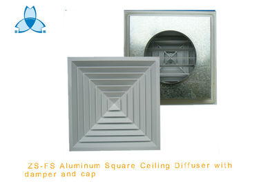 خرید White Ceiling Vent Diffuser Excellent Appearance With Cap , 600x600mm Face Size online manufacture