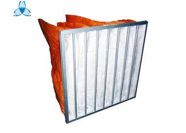 خرید Industrial Orange Pocket Air Filter High Dirty Capacity With EVA Or Silica Rubber Gasket online manufacture