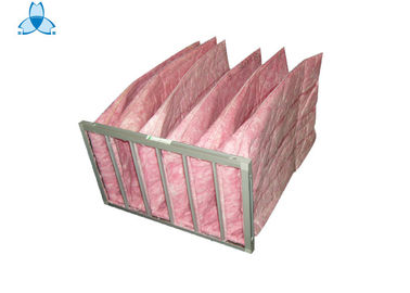 خرید Pink F7 Air Filter Aluminum Alloy Frame , 6 Pockets Air Handler Filters online manufacture
