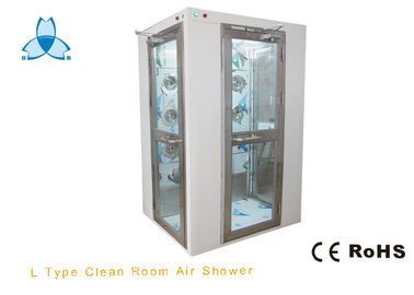 خرید Single Person Cleanroom Air Shower With 90 Degree Corner Doors , 800W Blow Power online manufacture