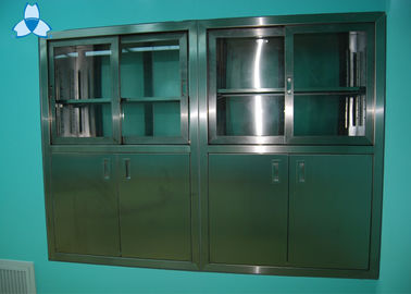 خرید Drug Storage Hospital Air Filter Stainless Steel Medical Cabinets With Manual Sliding Half - Glass Door online manufacture