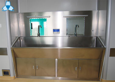 خرید Stainless Steel Hospital Air Filter Hand Basins With Cabinets For 2 Person online manufacture