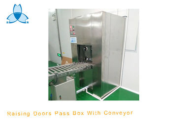 خرید Automatic Raising Doors Air Shower Pass Box With Conveyor Rollers Stainless Steel 304 online manufacture