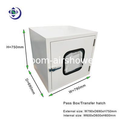 خرید جعبه عبور فولادی با پوشش پودری برای عبور کالاها به اتاق تمیز 600x600x600mm online manufacture