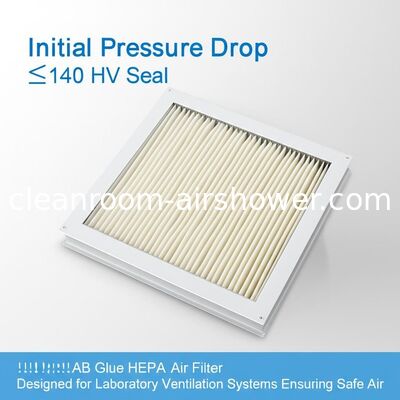 خرید افت فشار اولیه ≤140 HV چسب آب بندی AB چسب HEPA فیلتر هوای طراحی شده برای سیستم های تهویه آزمایشگاهی تضمین هوای ایمن تولید آنلاین