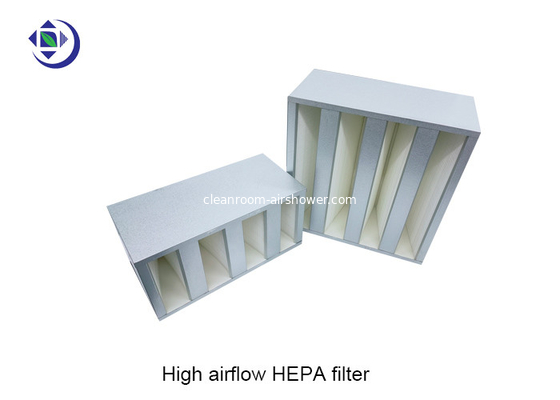 خرید فیلتر هپا فشرده High Aiflow H13 H14 4V با قاب گالوانیزه online manufacture